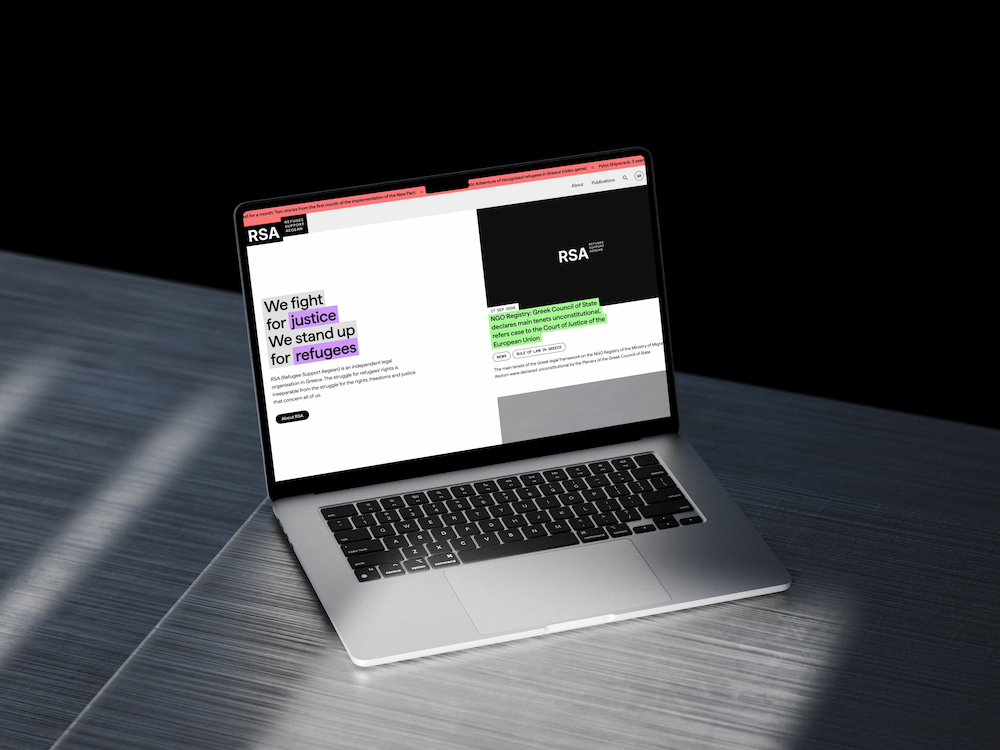 Refugee Support Aegean - Desktop mockup