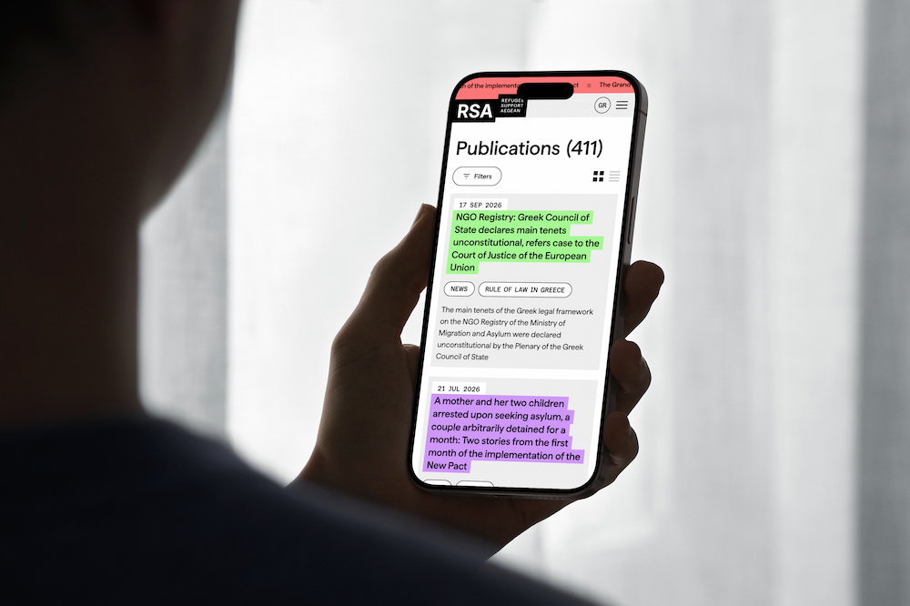 Refugee Support Aegean - Mobile mockup